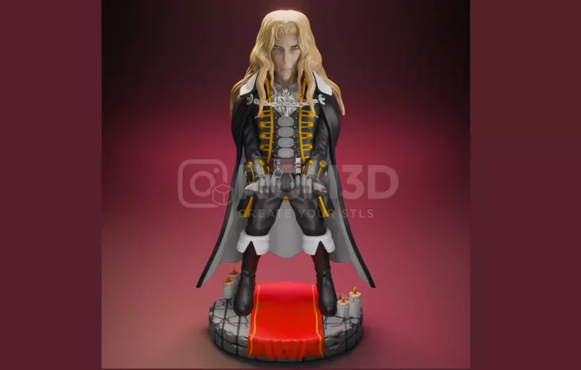 Alucard Castlevania joystick holder 3D print model