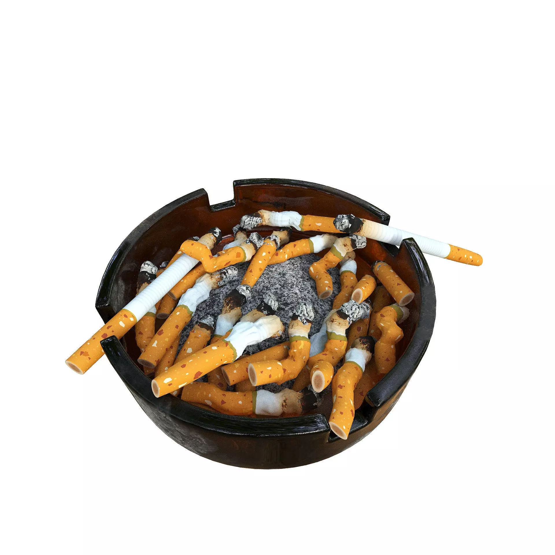 Cigarette Ashtray 3D model_1