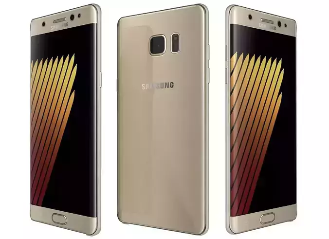 Samsung Galaxy Note 7 gold 3D model