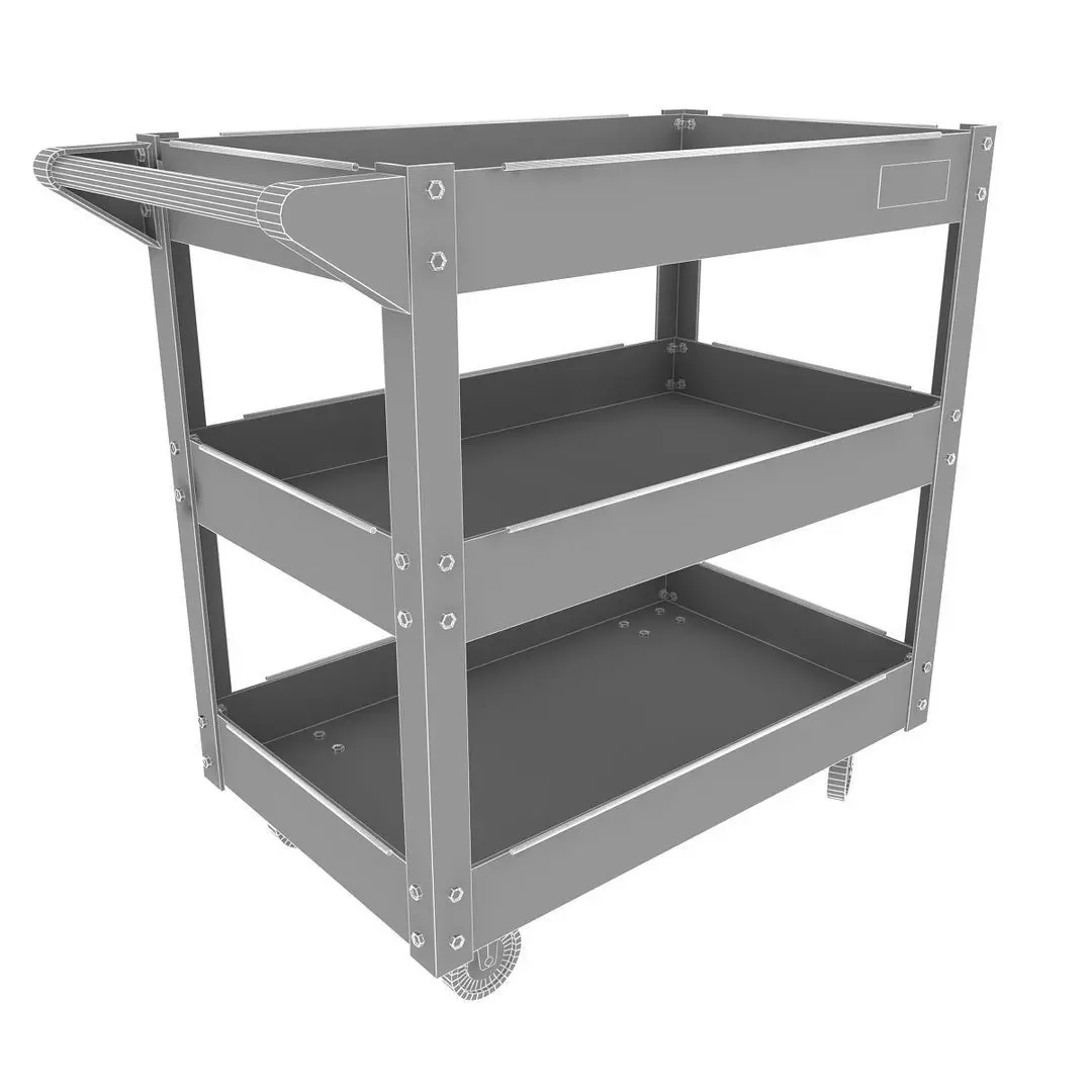 Tool Trolley Low-poly 3D model_7