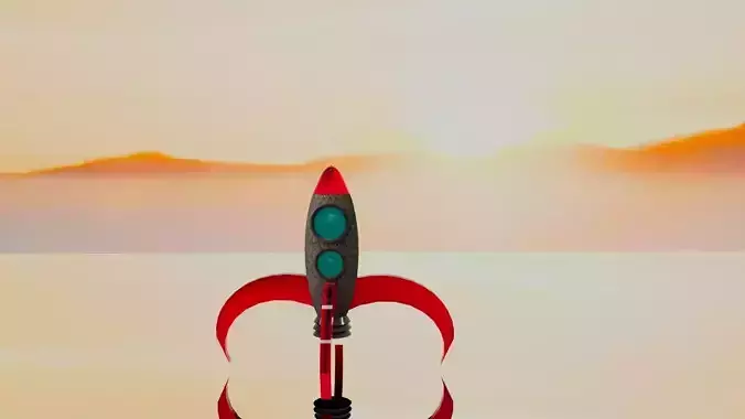 Advance Rocket  Low Poly Sci-Fi Spaceship 3D Model Free low-poly 3D model