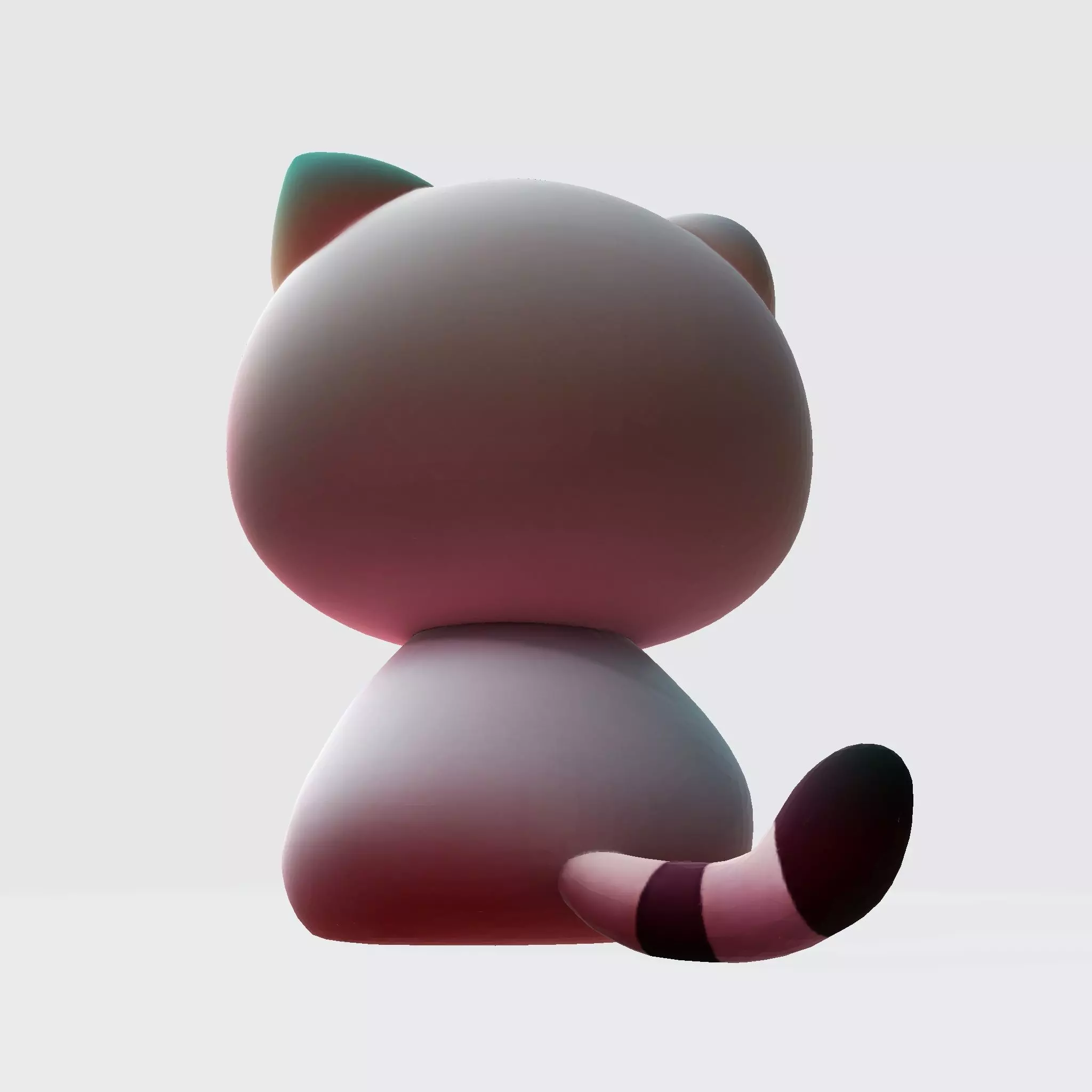 Cute Cat 3D Model  Optimized for 3D Print Digital Art Low-poly 3D model_5