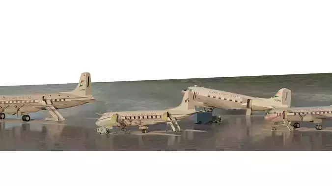 Douglas DC 3 DC-6B Convair 340 and Vickers Viscount 1940s -1950s