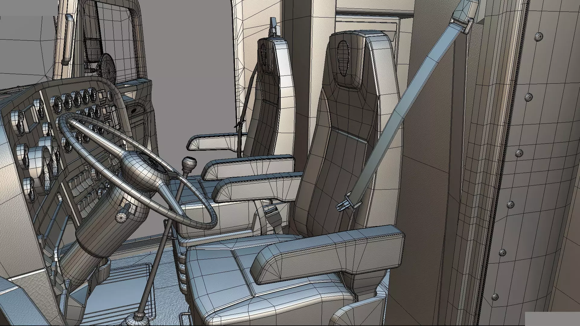 Bad Bunny s Peterbilt 389 Truck and Trailer Midpoly 3D model_80