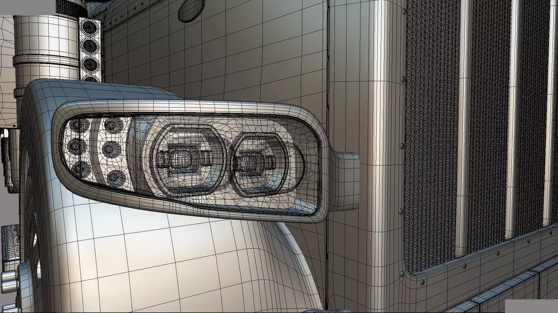 Bad Bunny s Peterbilt 389 Truck and Trailer Midpoly 3D model_69