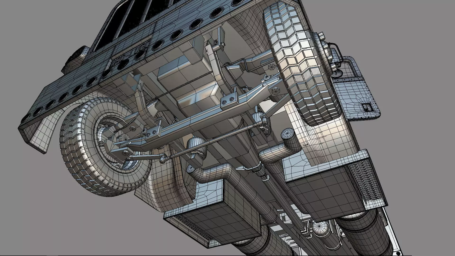 Bad Bunny s Peterbilt 389 Truck and Trailer Midpoly 3D model_68