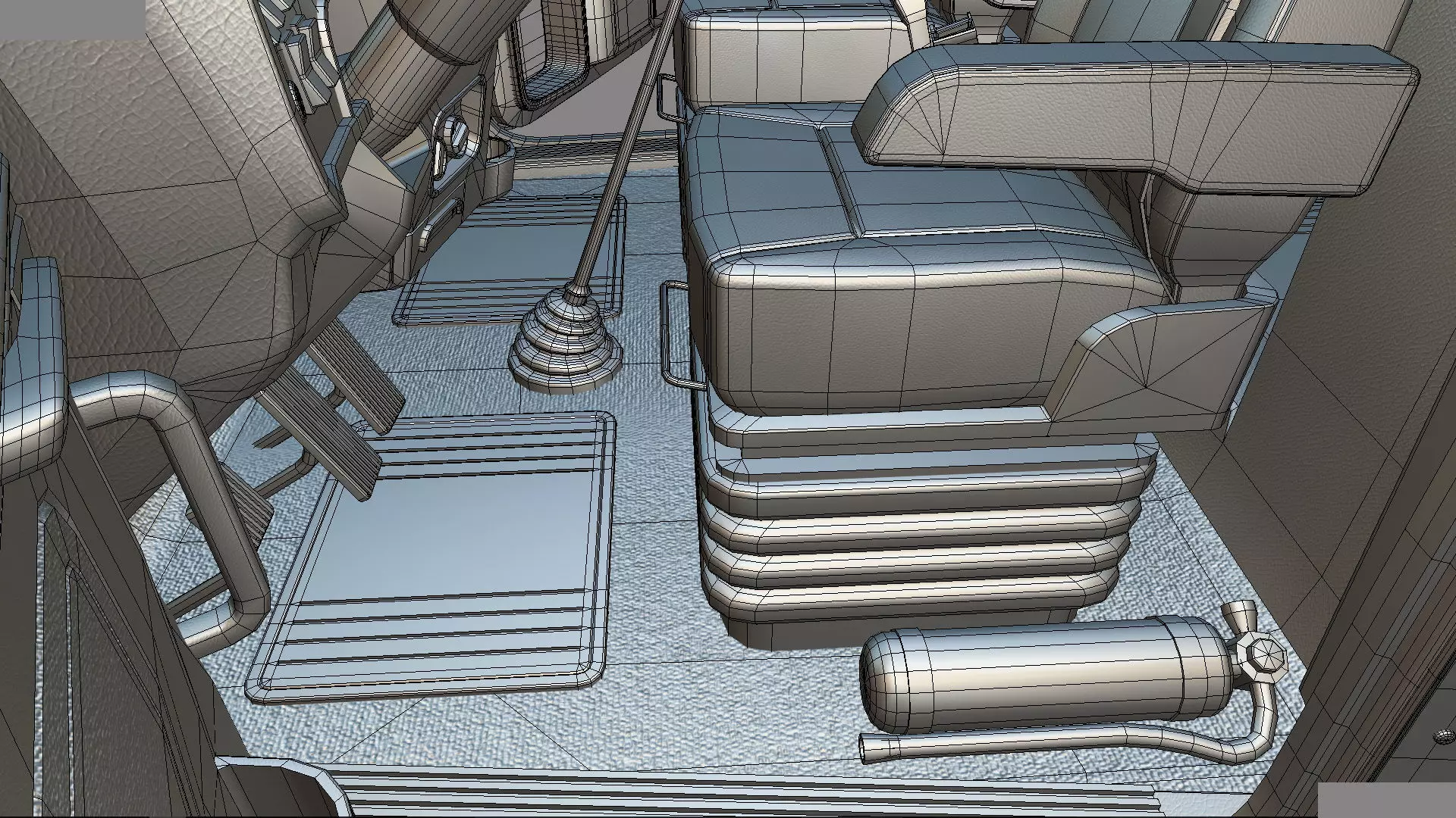 Bad Bunny s Peterbilt 389 Truck and Trailer Midpoly 3D model_79