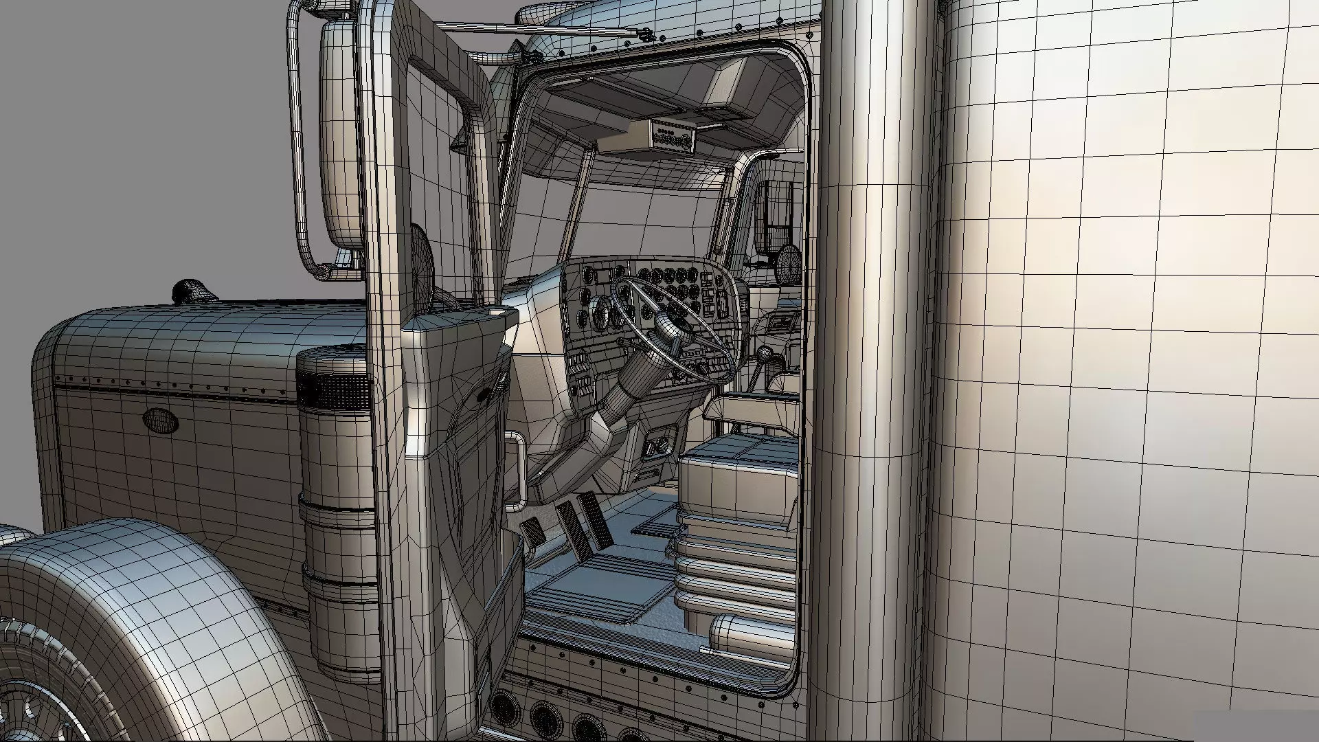 Bad Bunny s Peterbilt 389 Truck and Trailer Midpoly 3D model_74