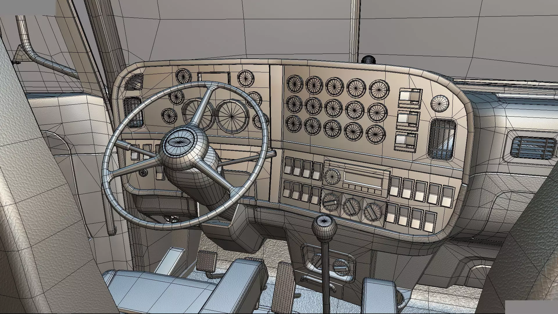 Bad Bunny s Peterbilt 389 Truck and Trailer Midpoly 3D model_76