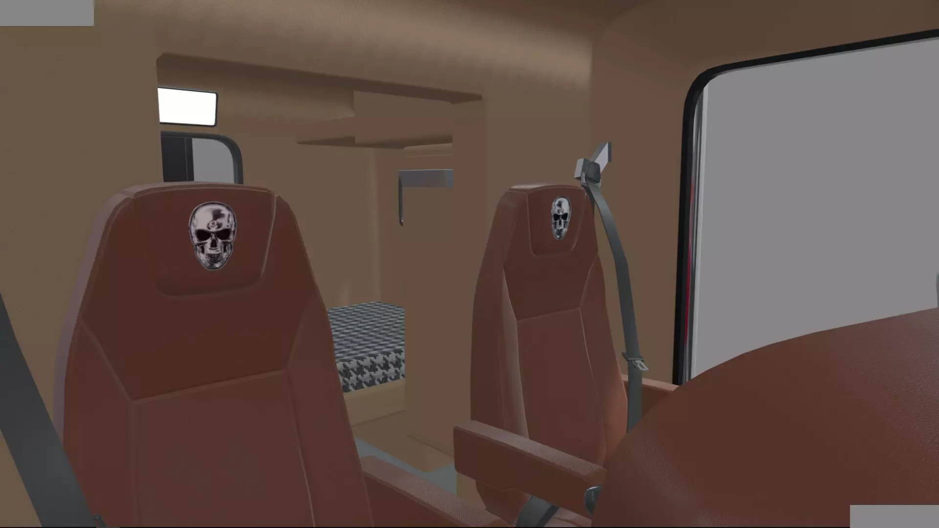 Bad Bunny s Peterbilt 389 Truck and Trailer Midpoly 3D model_64