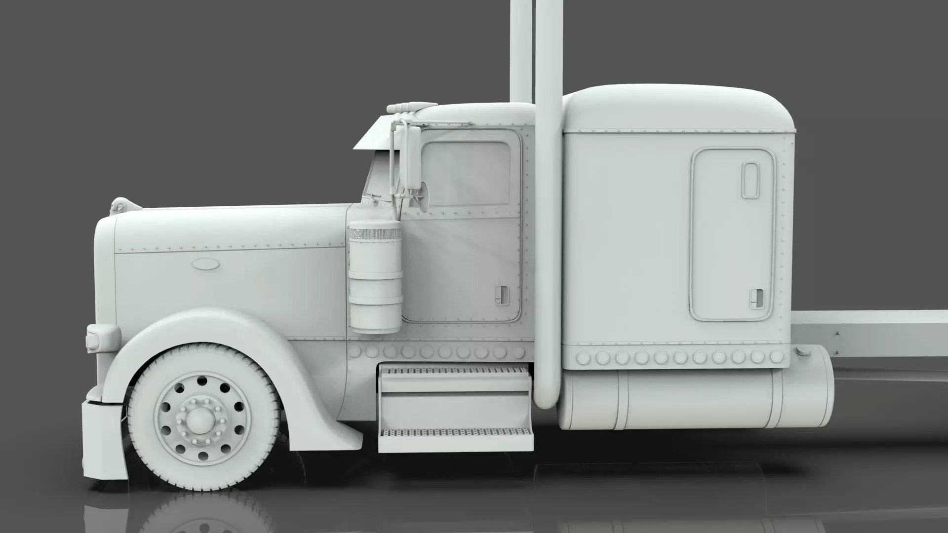 Bad Bunny s Peterbilt 389 Truck and Trailer Midpoly 3D model_26