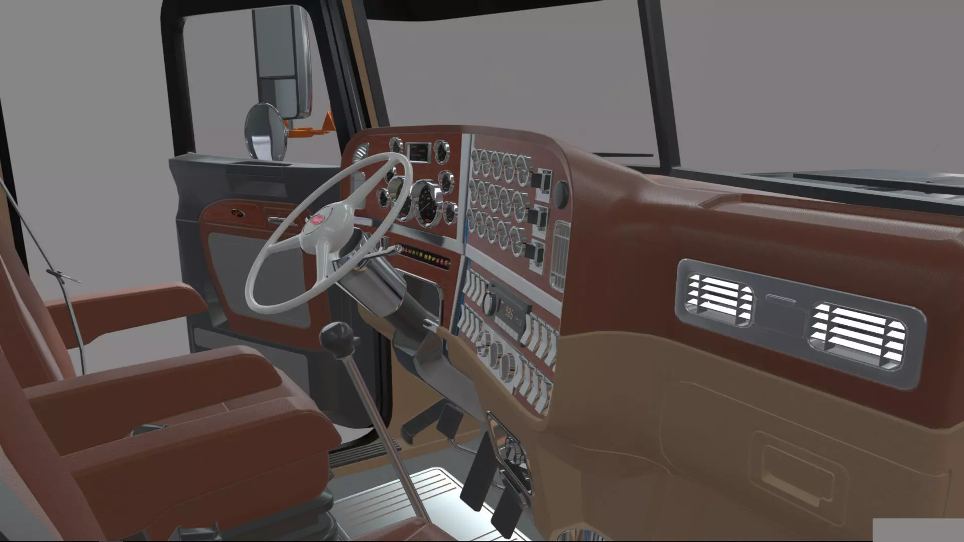 Bad Bunny s Peterbilt 389 Truck and Trailer Midpoly 3D model_54