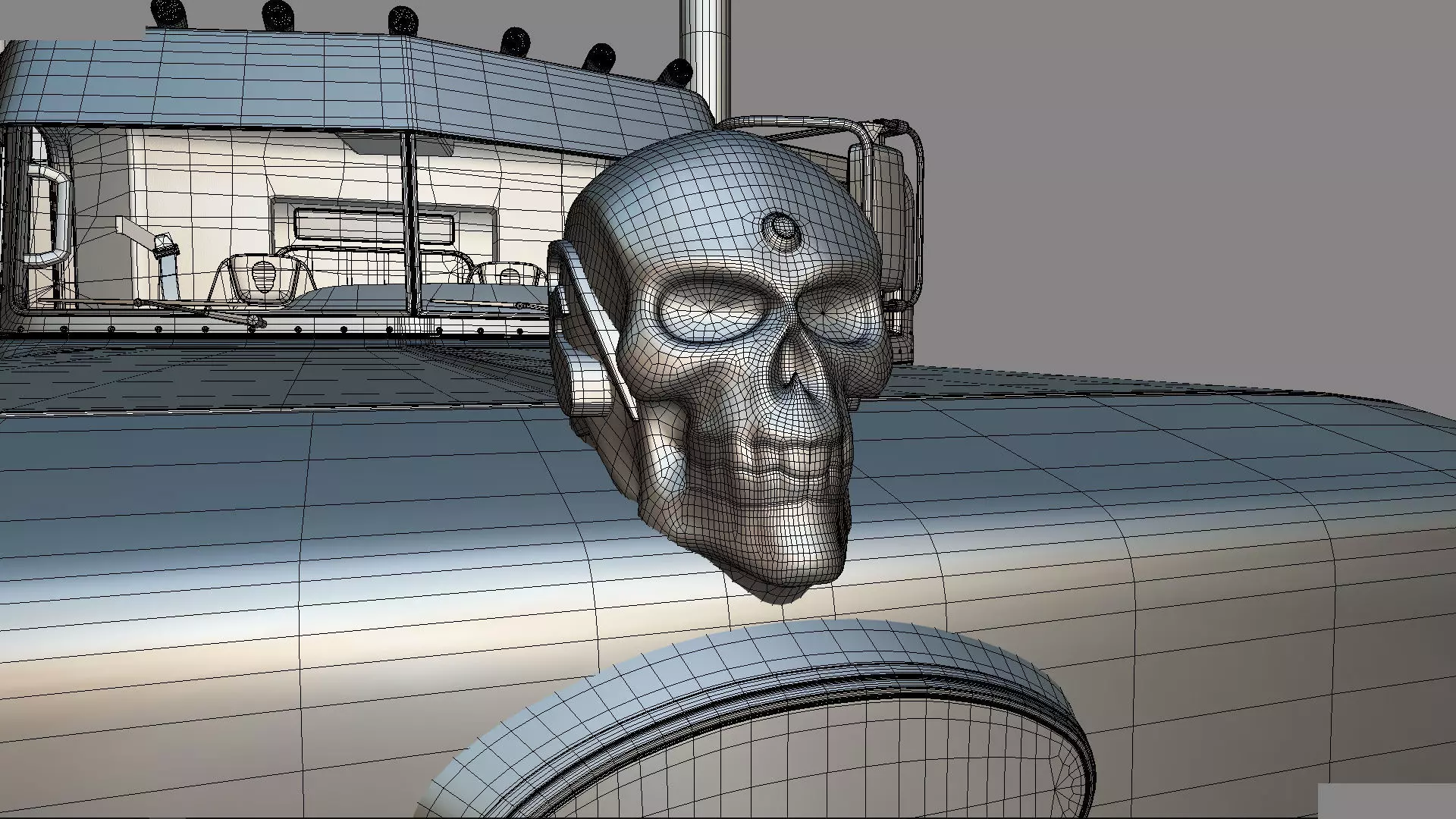 Bad Bunny s Peterbilt 389 Truck and Trailer Midpoly 3D model_70