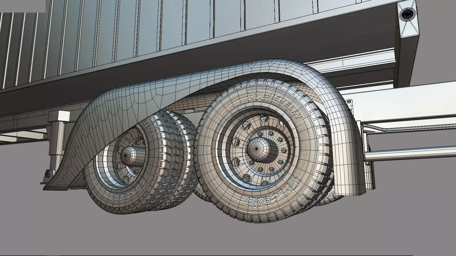 Bad Bunny s Peterbilt 389 Truck and Trailer Midpoly 3D model_86