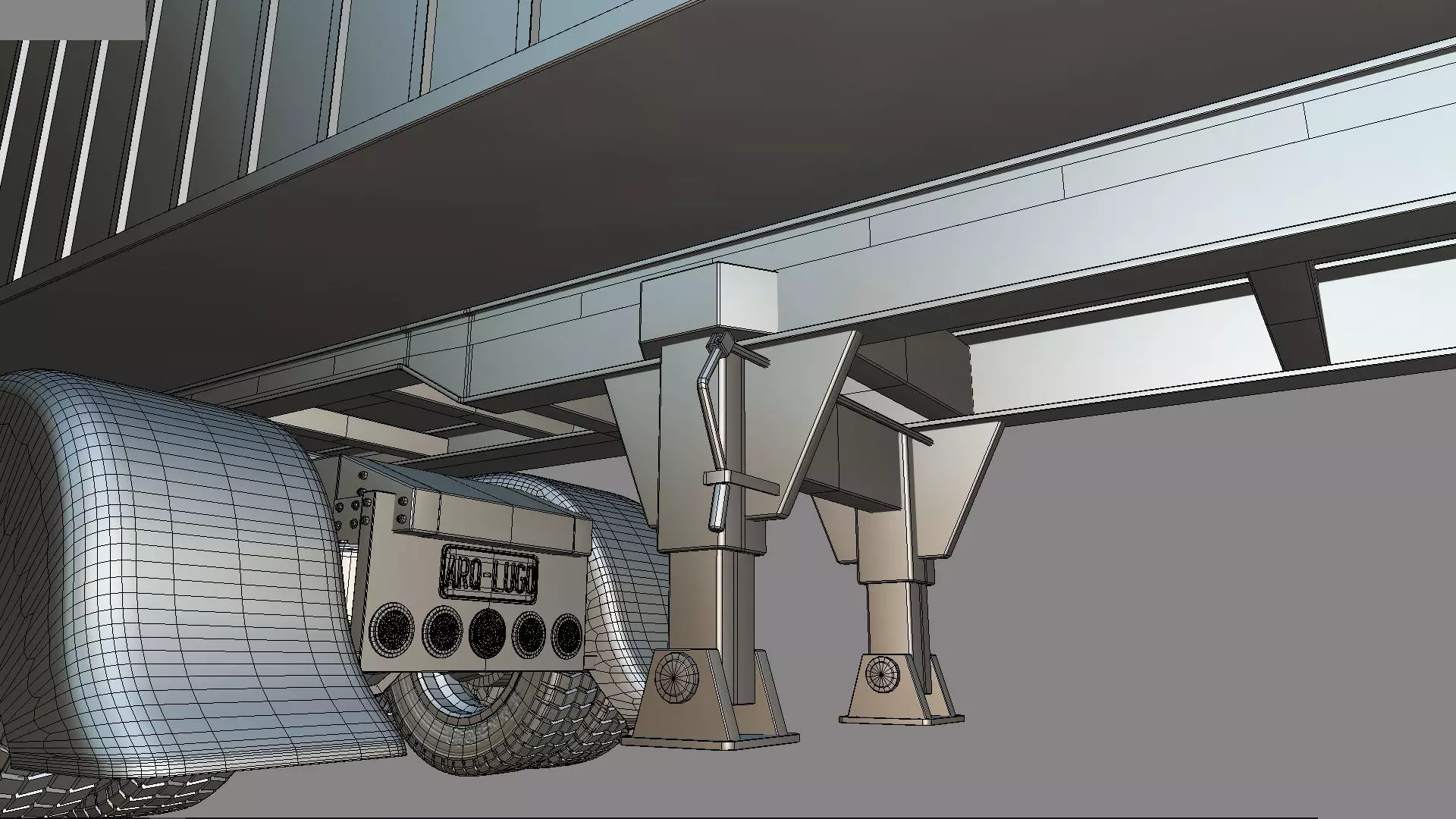 Bad Bunny s Peterbilt 389 Truck and Trailer Midpoly 3D model_91