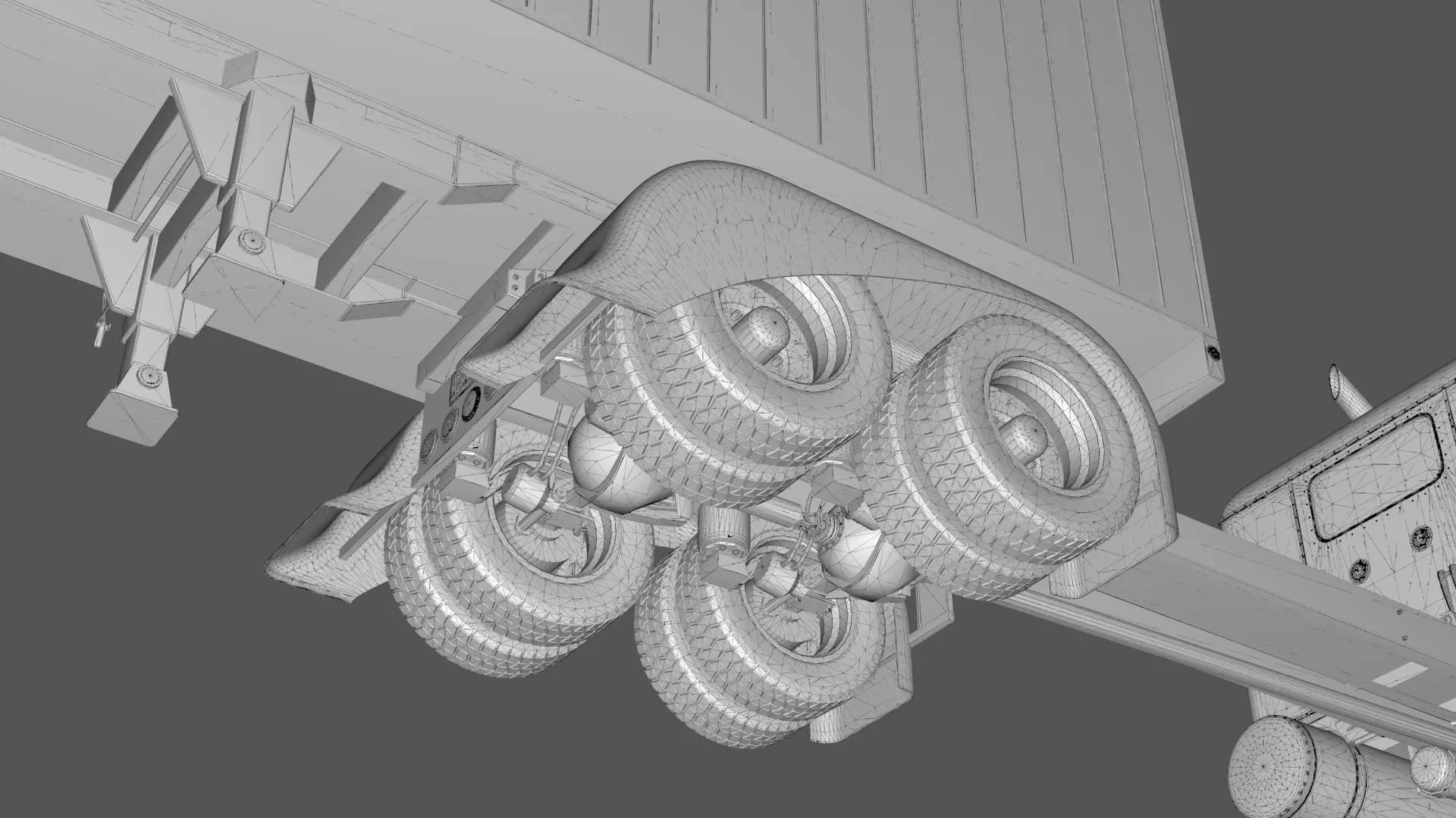 Bad Bunny s Peterbilt 389 Truck and Trailer Midpoly 3D model_36