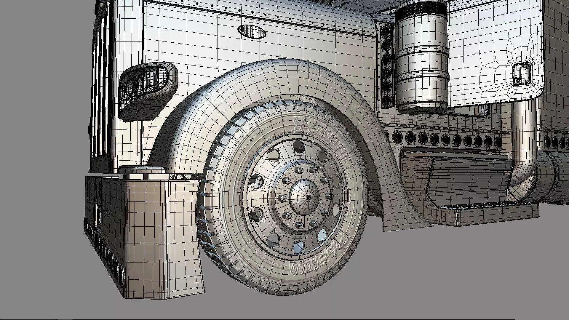Bad Bunny s Peterbilt 389 Truck and Trailer Midpoly 3D model_67