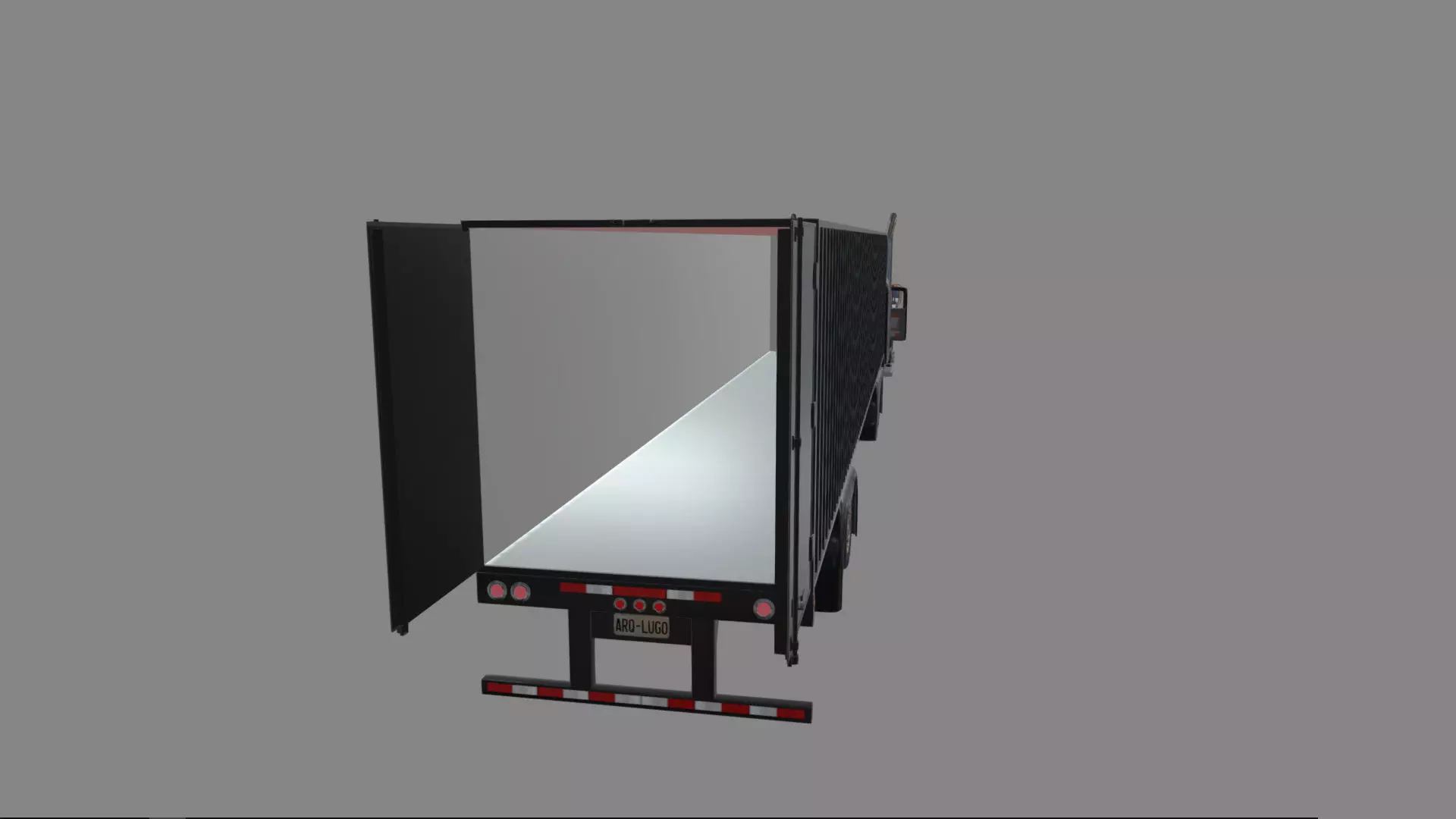 Bad Bunny s Peterbilt 389 Truck and Trailer Midpoly 3D model_60