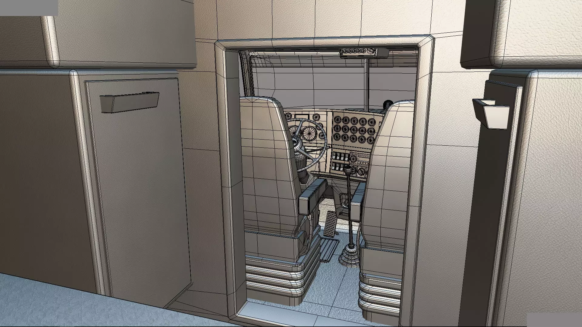 Bad Bunny s Peterbilt 389 Truck and Trailer Midpoly 3D model_83