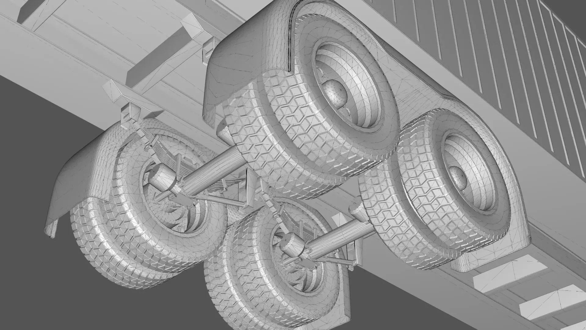 Bad Bunny s Peterbilt 389 Truck and Trailer Midpoly 3D model_41