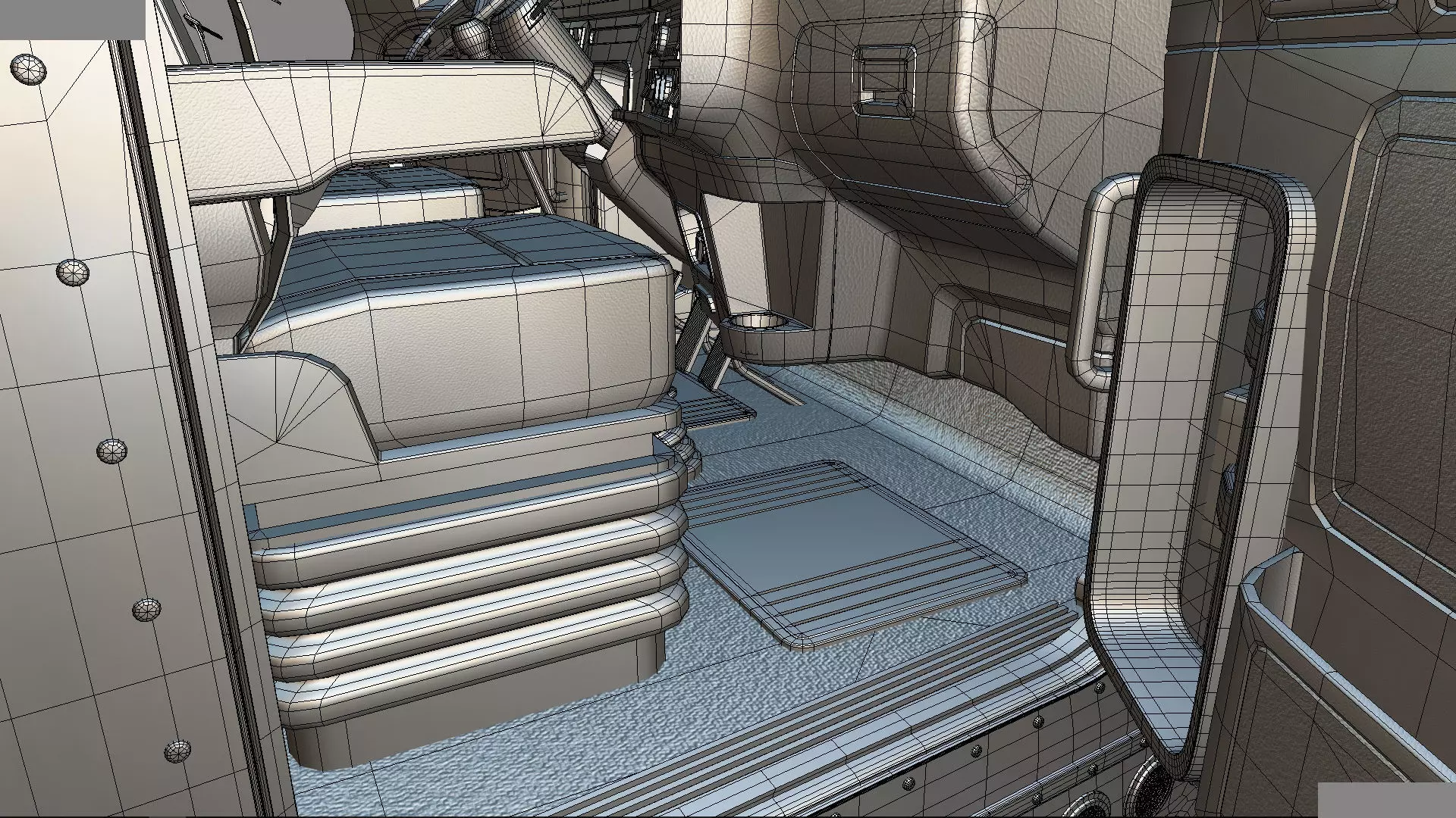 Bad Bunny s Peterbilt 389 Truck and Trailer Midpoly 3D model_78