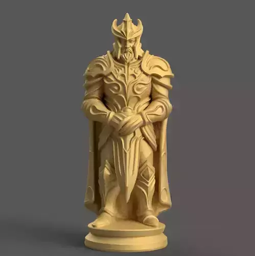Organic King Chess Piece - 3D Print Model 3D print model