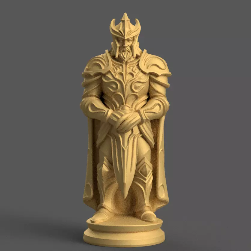 Organic King Chess Piece - 3D Print Model 3D print model