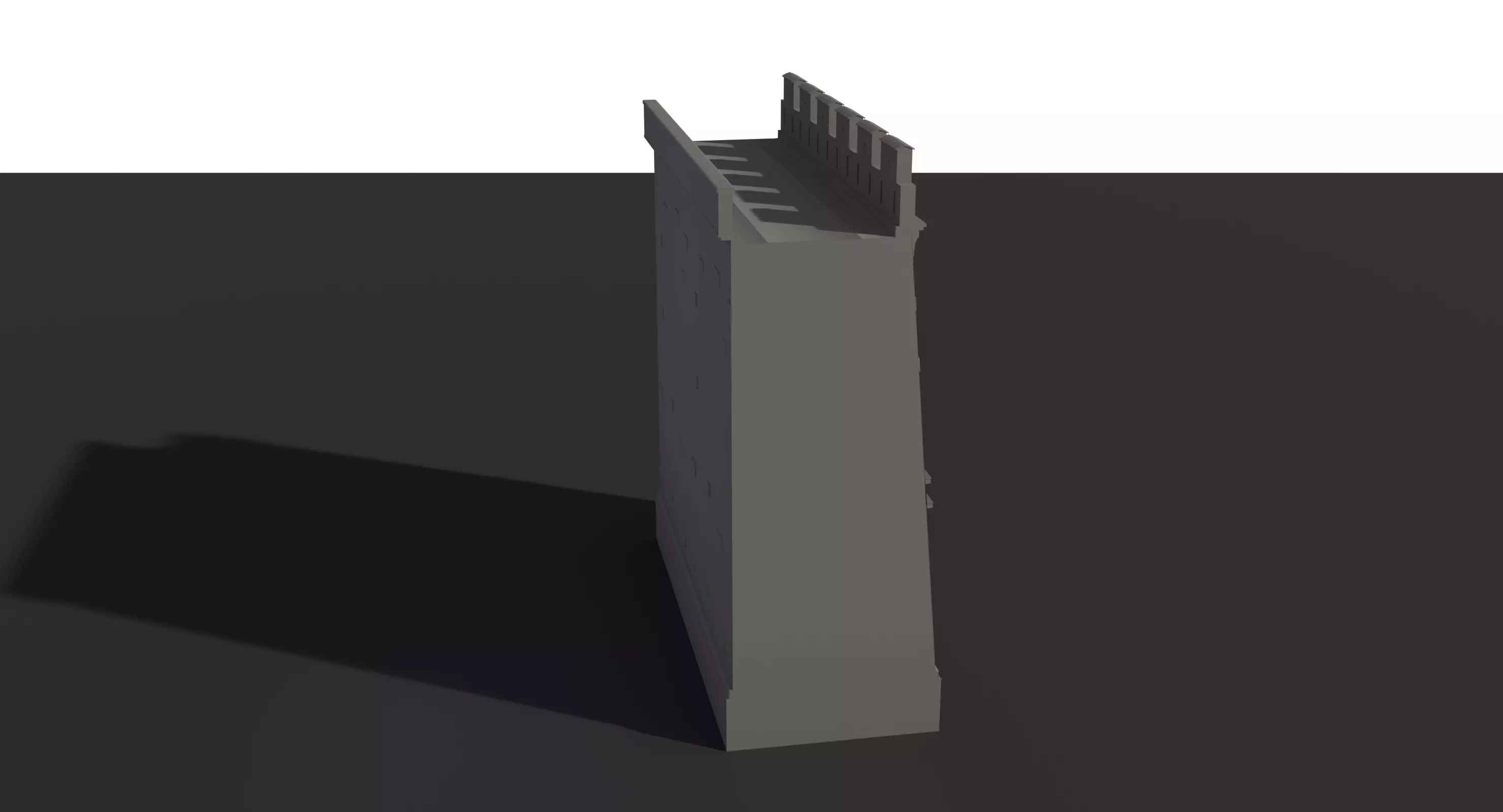 Fortress Stone Wall Low-poly 3D model_12