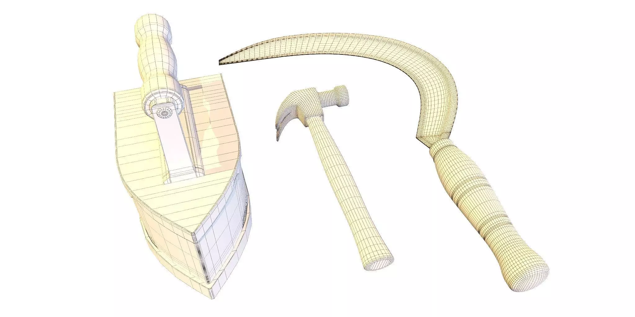 Old Tools 3D model_2