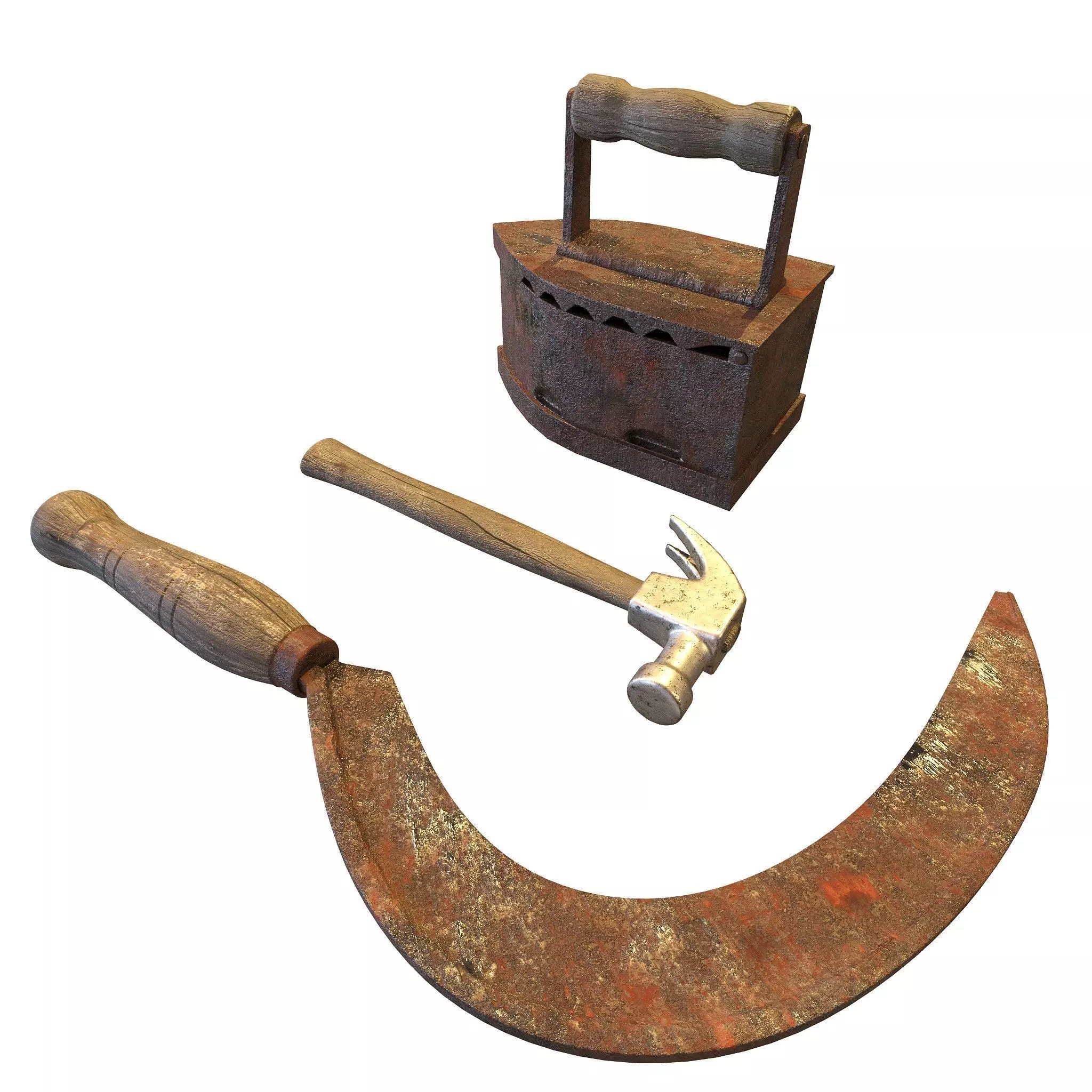 Old Tools 3D model_4