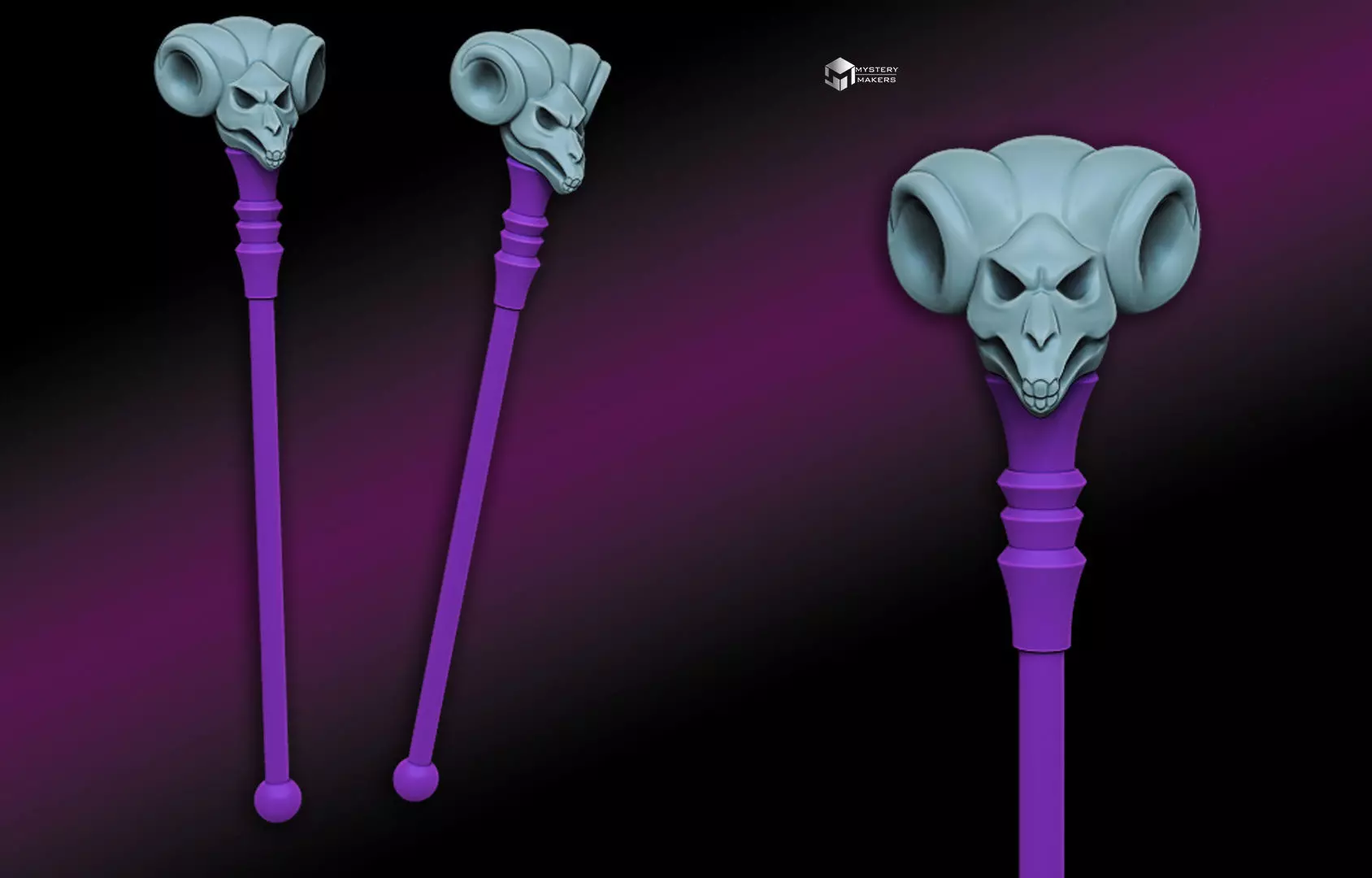 Skeletor Havoc Staff 3D print model_0