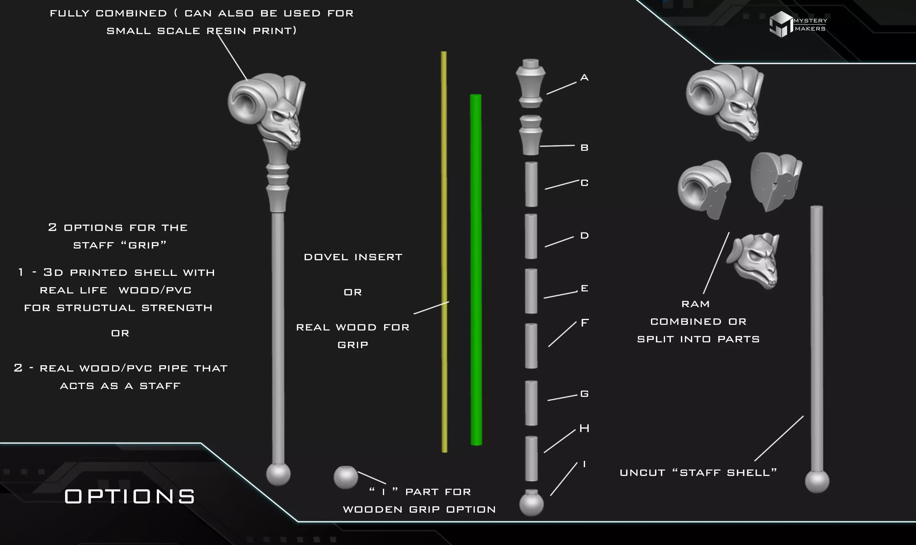 Skeletor Havoc Staff 3D print model_1
