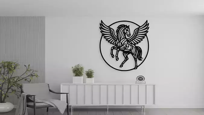 Pegasus Winged Horse Wall Decor Art