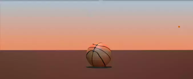 Stylized basketball 3D model 