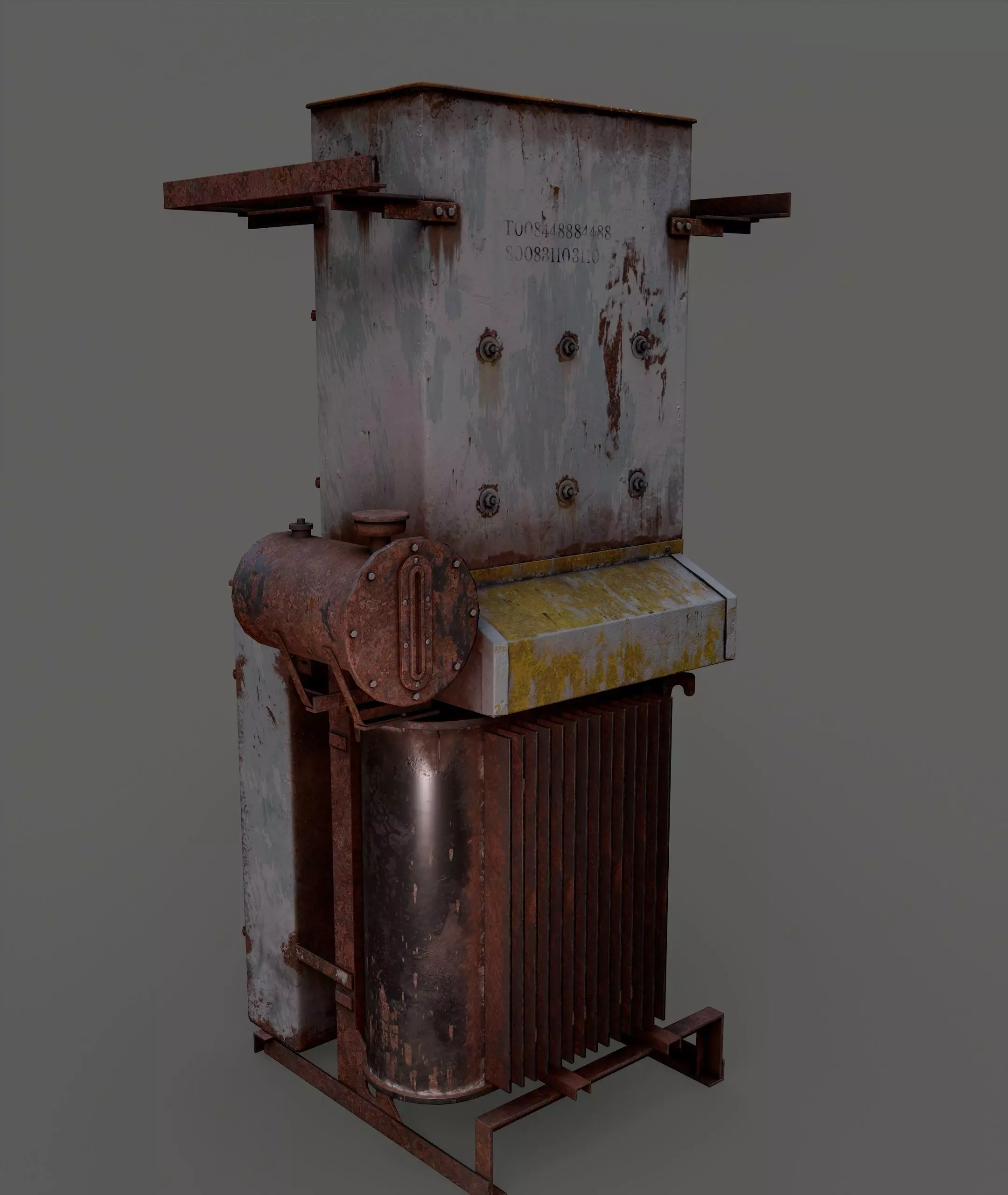 Electrical Transformer Booth Low-poly 3D model_5