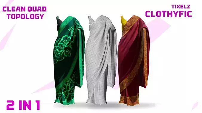 Traditional Saree clothify pack