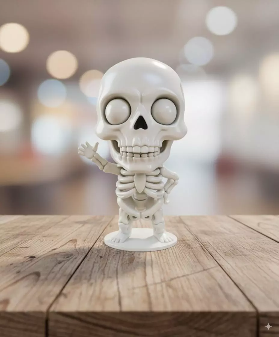 Chibi Skeleton Mascot 3D print model 3D print model_0