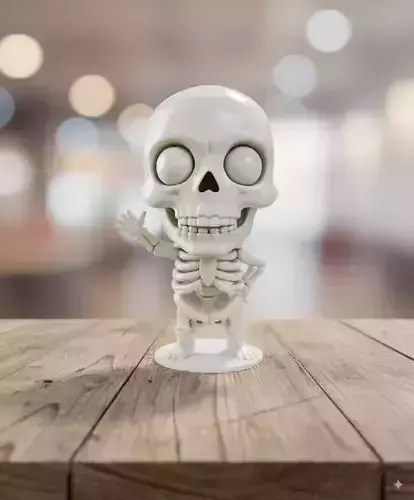 Chibi Skeleton Mascot 3D print model 3D print model Chibi Skeleton Mascot 3D print model 3D print model