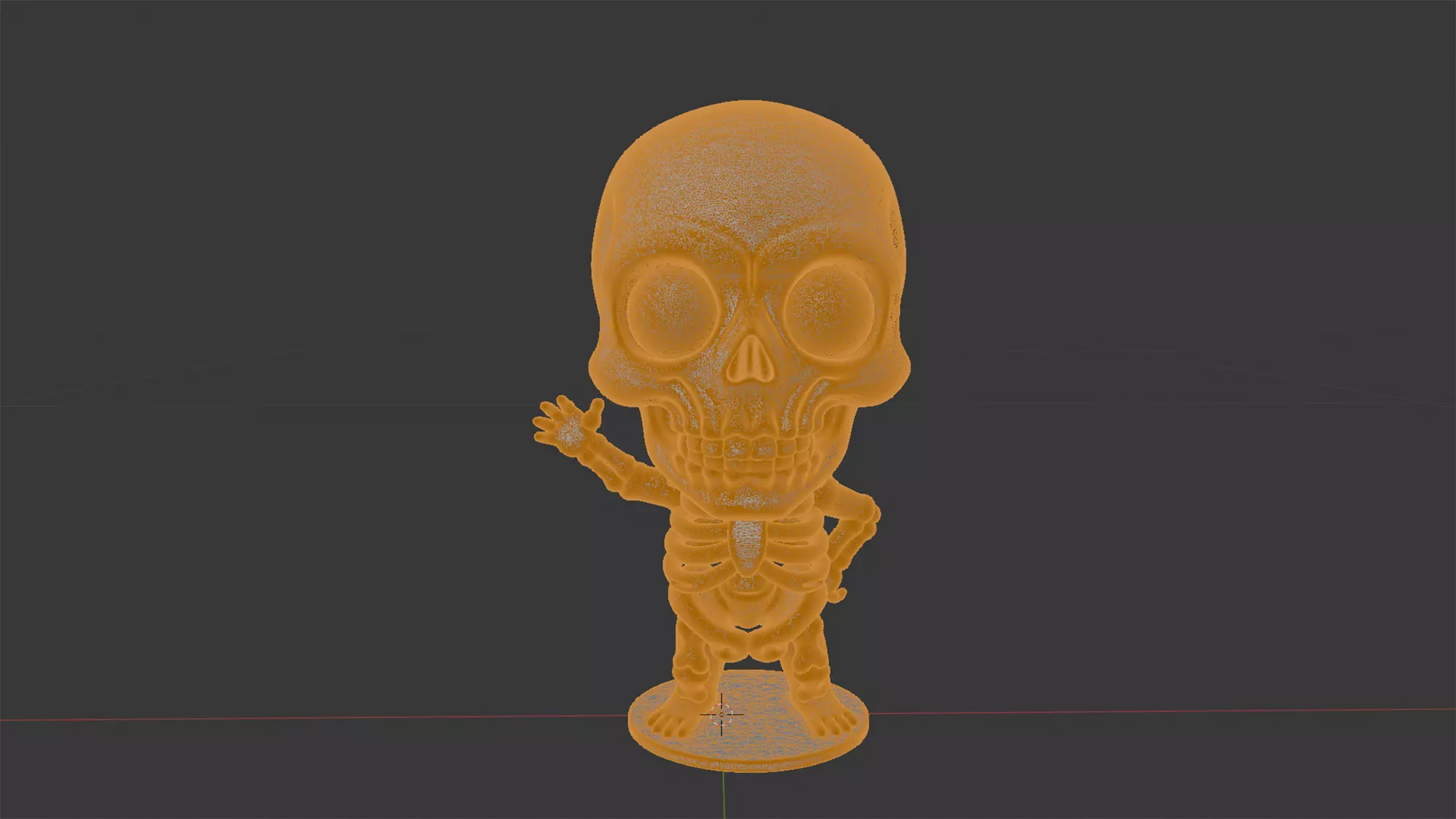Chibi Skeleton Mascot 3D print model 3D print model_2