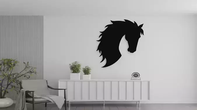 Horse Head Wall Decor Art