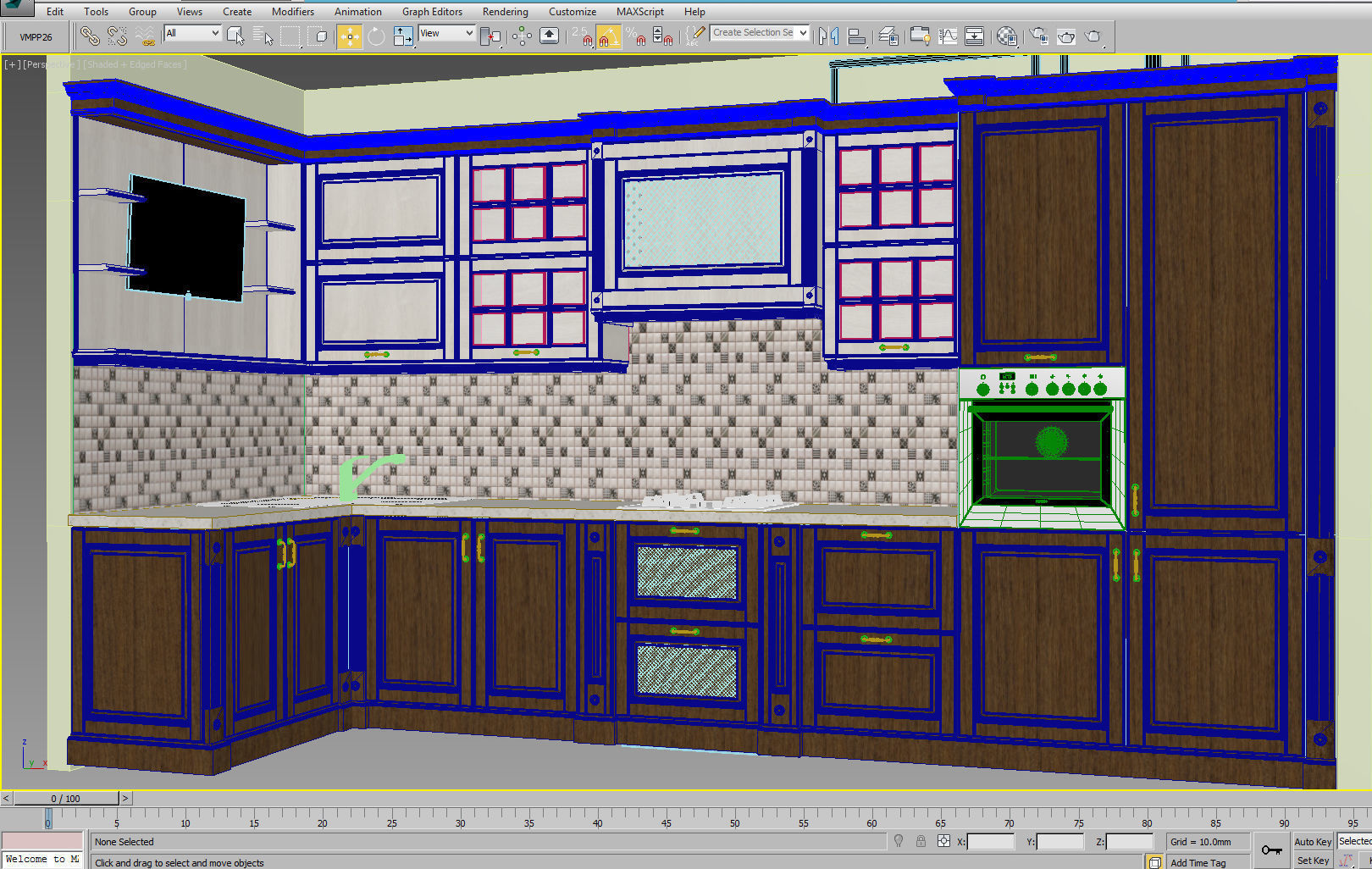 Contemporary Kitchen 3D model_4