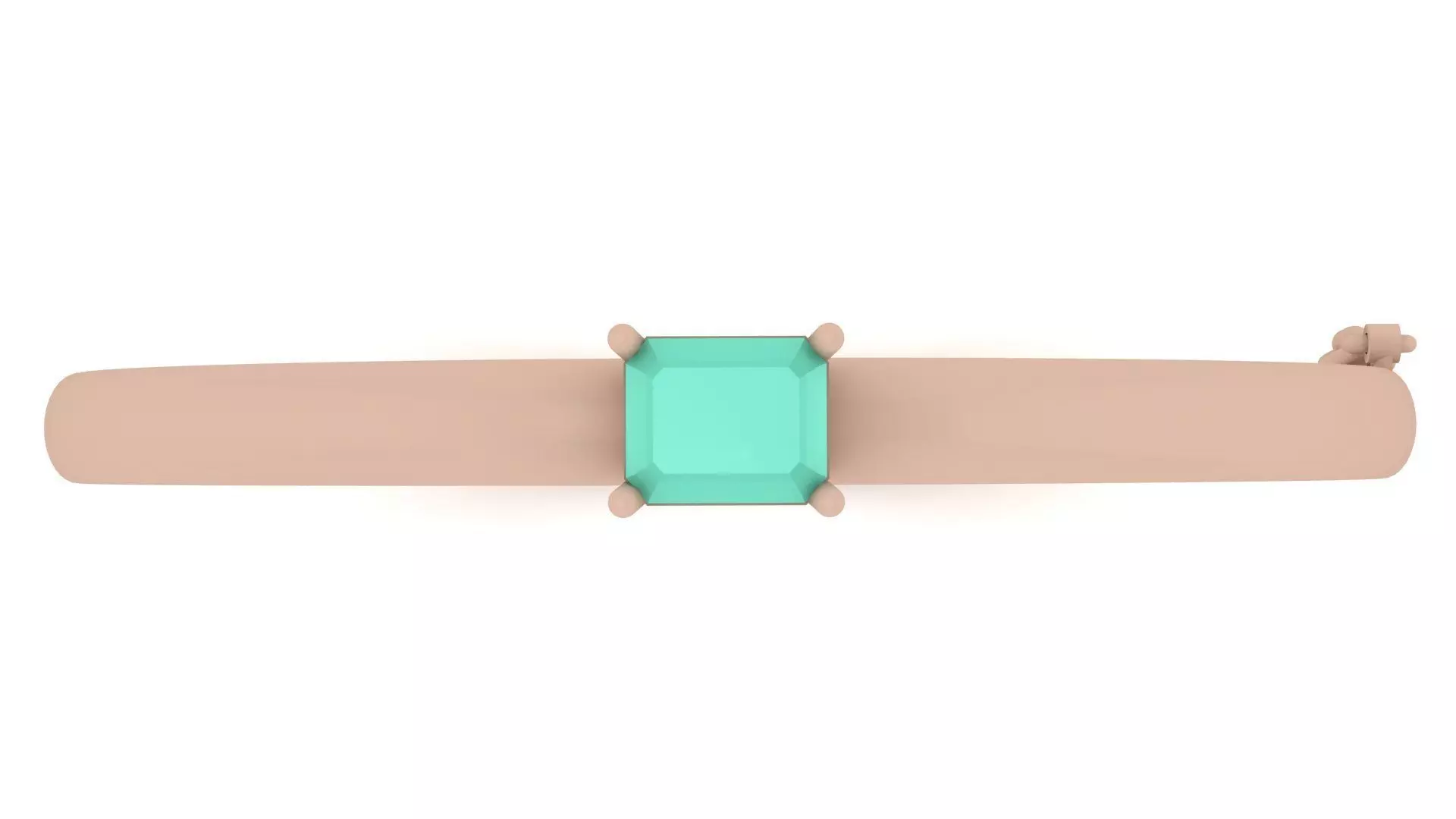 Luxury Emerald Bracelet 0053  3D print model_1