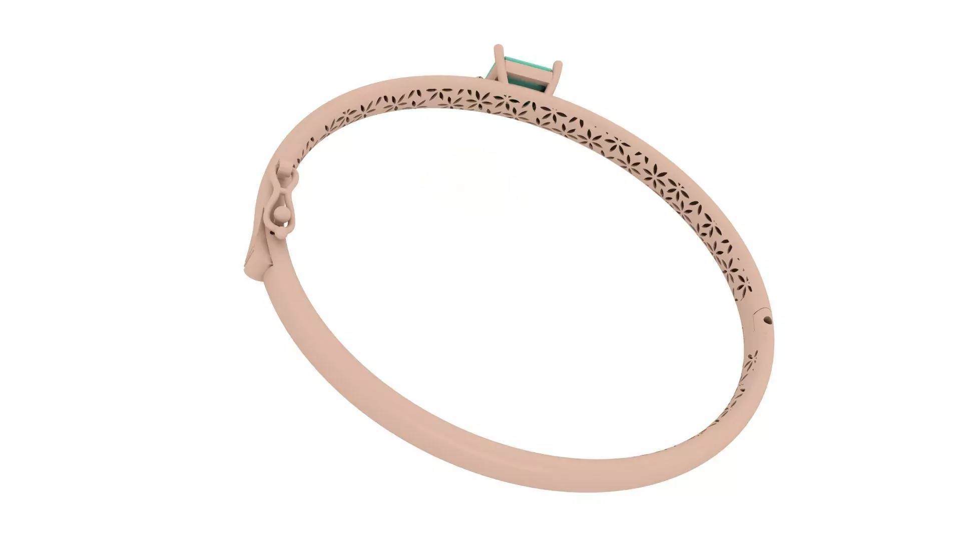 Luxury Emerald Bracelet 0053  3D print model_4