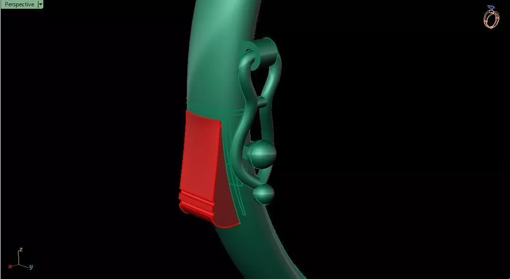 Luxury Emerald Bracelet 0053  3D print model_17