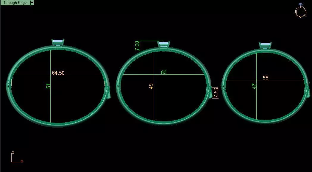 Luxury Emerald Bracelet 0053  3D print model_11