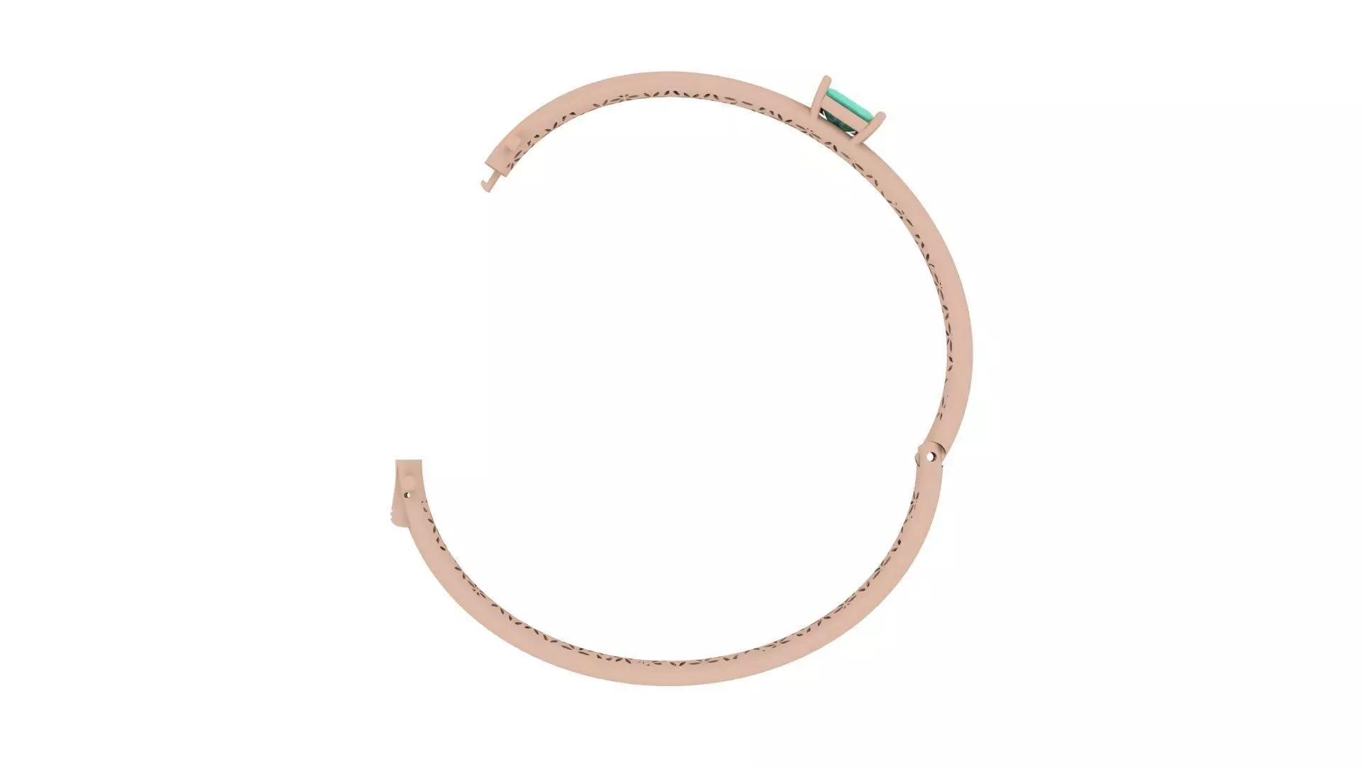 Luxury Emerald Bracelet 0053  3D print model_5