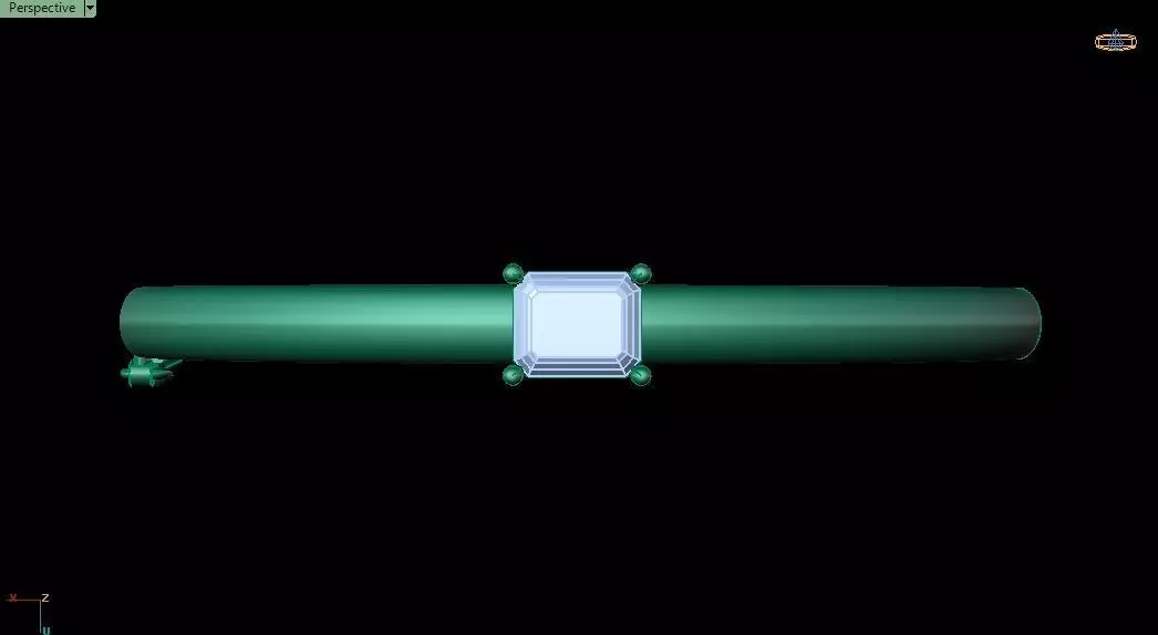 Luxury Emerald Bracelet 0053  3D print model_9