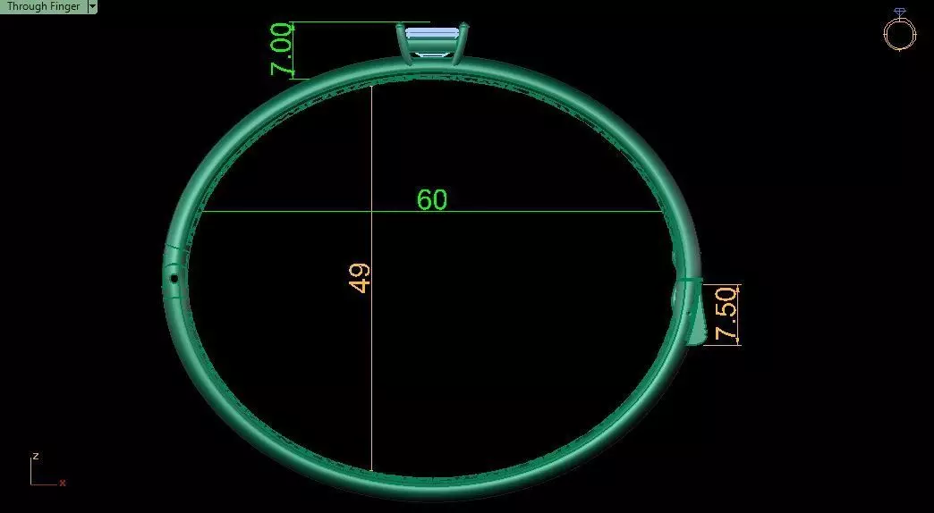 Luxury Emerald Bracelet 0053  3D print model_12