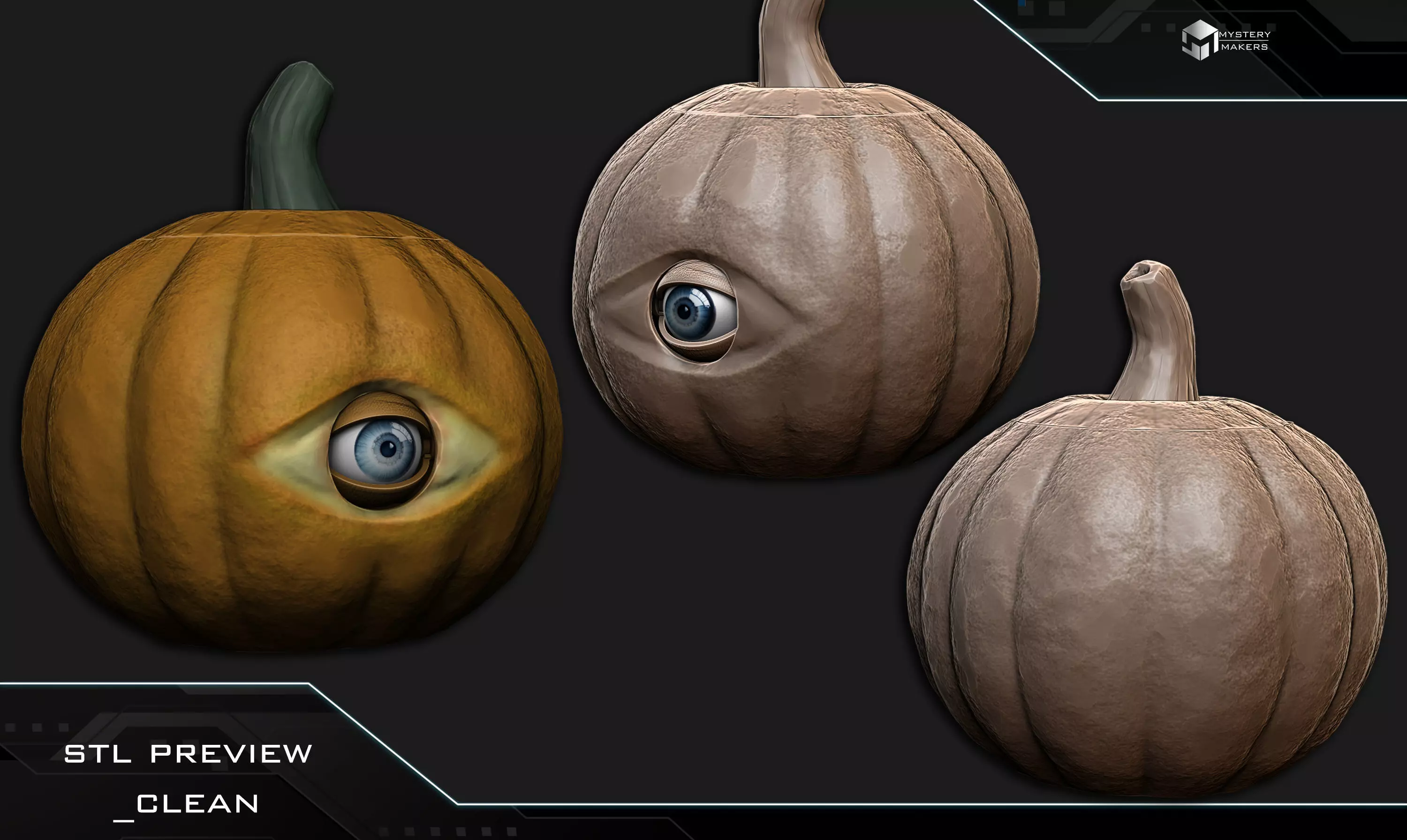 All seeing pumpkin with moveable eye 3D print model_5