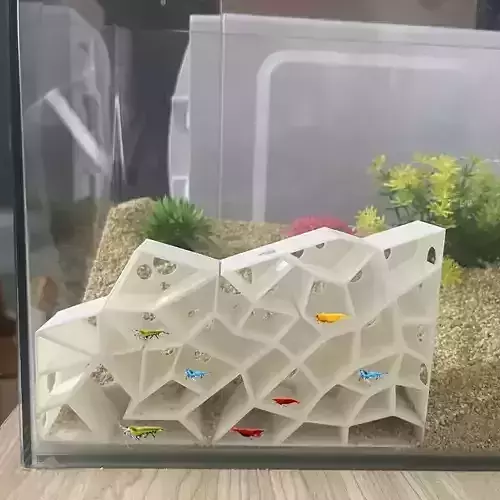 Tunel Refugio for gambas camarones 16 - aquarium - fish tank 3D print model